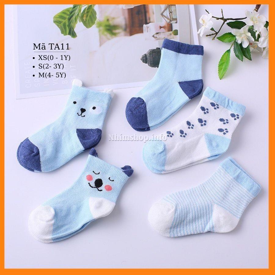 Tất cho bé trai bé gái cao cổ vớ phù hợp cho trẻ em 0 đến 5 tuổi cotton mềm mại điều hòa kháng khuẩn TA11