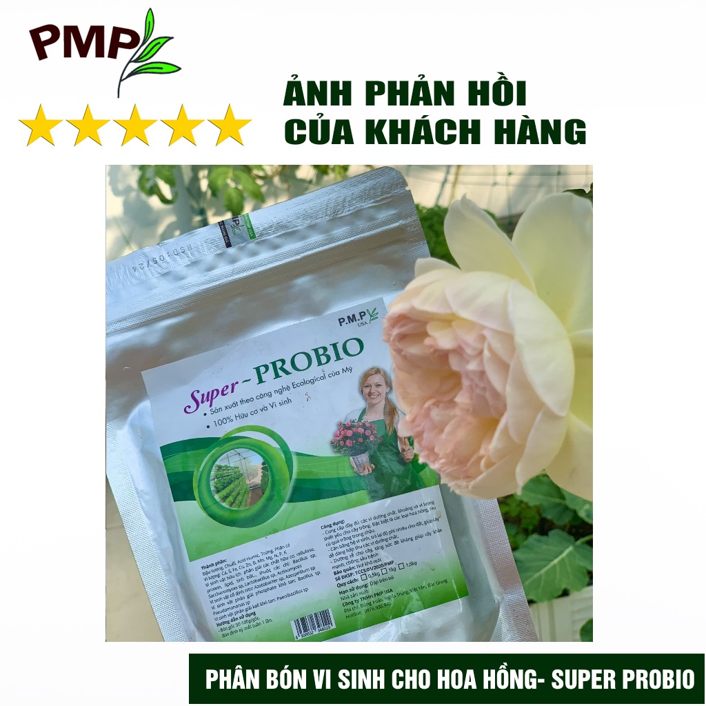 Combo Phân Hữu Cơ Cao Cấp Super Probio &amp; Giá Thể Bã Mía Cho Hoa Hồng, Rau Sạch, Cây Cảnh