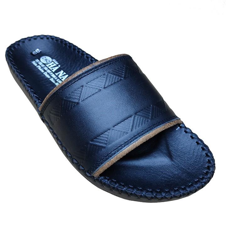 Dép Nam Quai Ngang Da Bò Thật TiTi Đô Cao Cấp DN268c