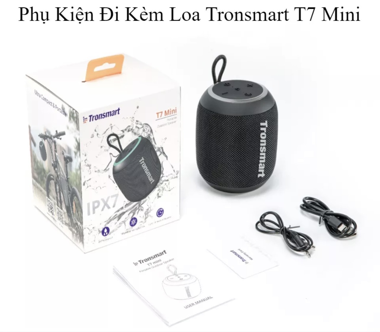 Loa Bluetooth Tronsmart T7 Mini Công suất 15W Âm thanh siêu trâm, Chống nước IPX7 - Hàng chính hãng