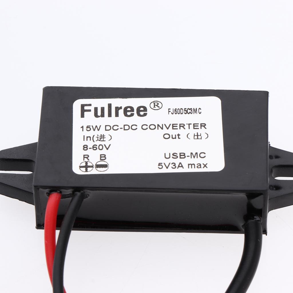 8-60V to 5V Micro USB DC-DC  Voltage Converter Car Power Regulator
