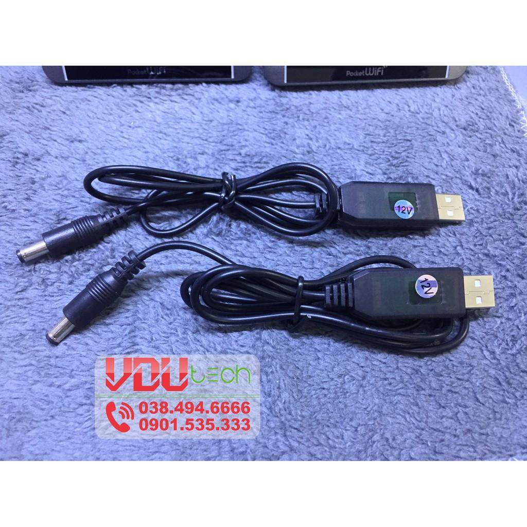 Cáp USB Chuyển Đổi Điện 5V Sang 12V - vỏ nhựa cứng