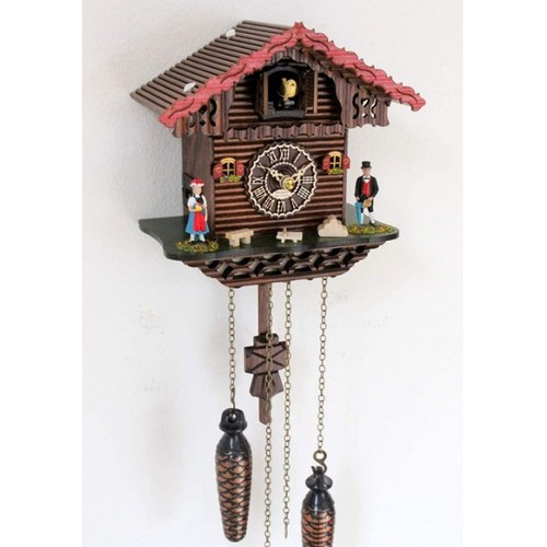 Đồng Hồ treo tường Cuckoo Clockvilla Hettich Uhren HE20 Cặp Đôi Rừng Đen