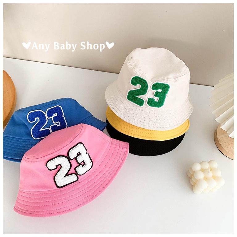 Mũ nón Bucket rộng vành thời trang số 23 cho bé trai và bé gái 8 màu siêu cute hột me -có dây nón