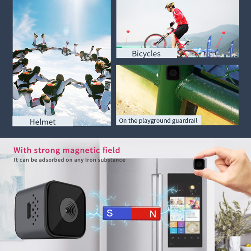 Máy ảnh thể thao Mini SQ28 1080p FHD Camera ngoài trời không thấm nước Máy ghi âm hành động nhỏ Đi xe đạp 30m không thấm nước hỗ trợ 256g