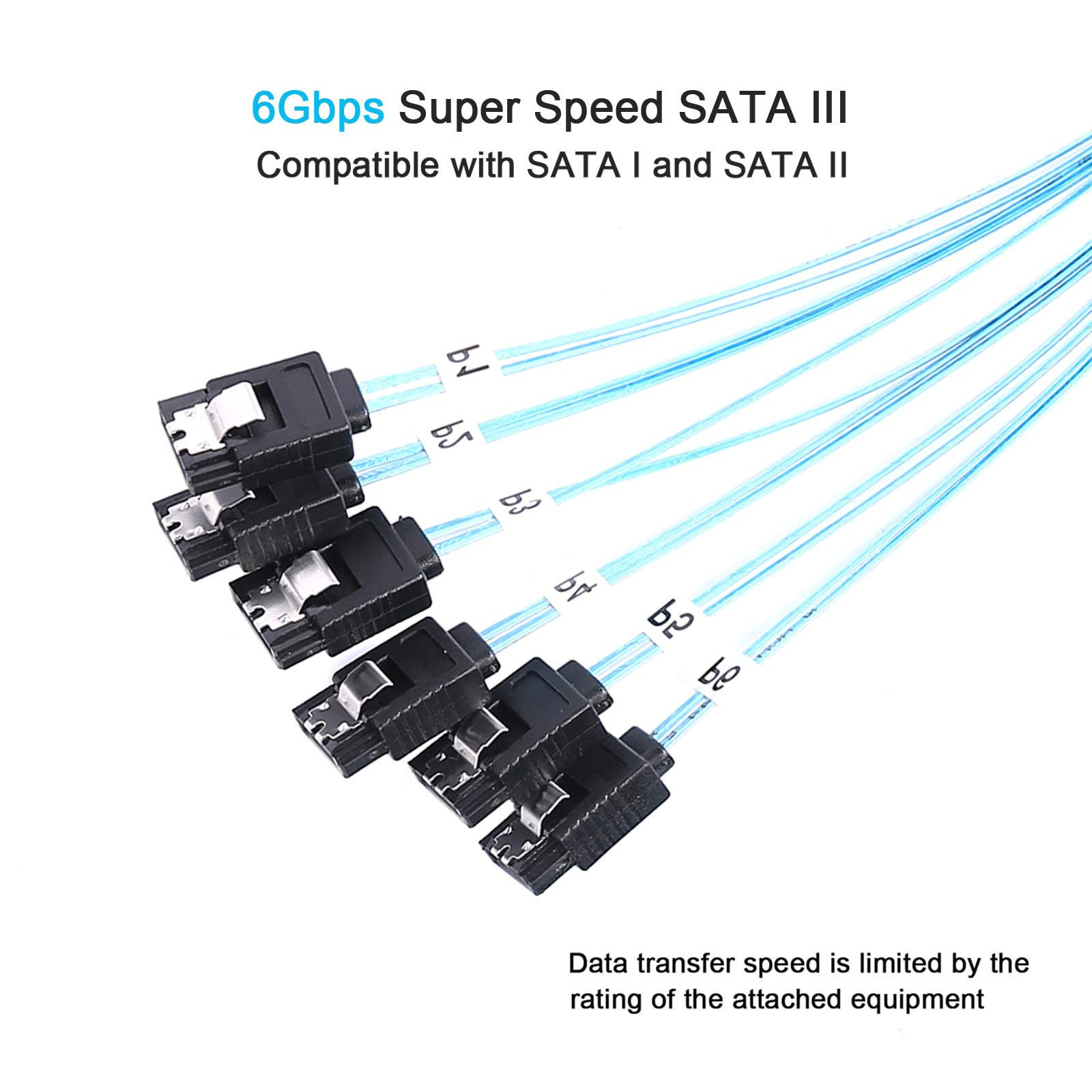 4/6 PCS/Đặt SATA thành cáp SATA 6 Cổng/Set Date Cáp SATA 7 PIN TO SATA 7 PIN SAS Cáp 6Gbps HDD Cáp cho máy chủ