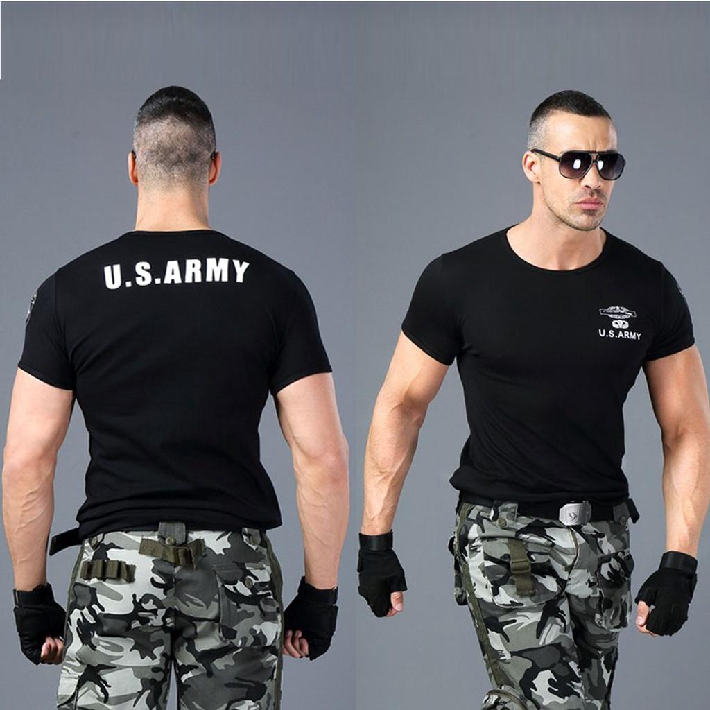 Áo Thun Nam Lính Mỹ US ARMY - Áo Phông Nam cotton Quân Đội Mềm Mịn Thoáng Mát Dáng Ôm Body Hàng Chính Hãng