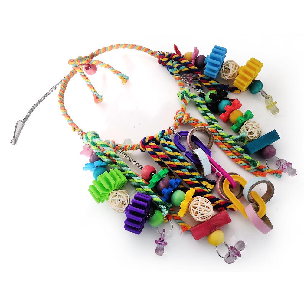 Đồ chơi chim, đồ chơi xích đu chim môi trường sống của chim, đồ chơi nhai nhiều màu