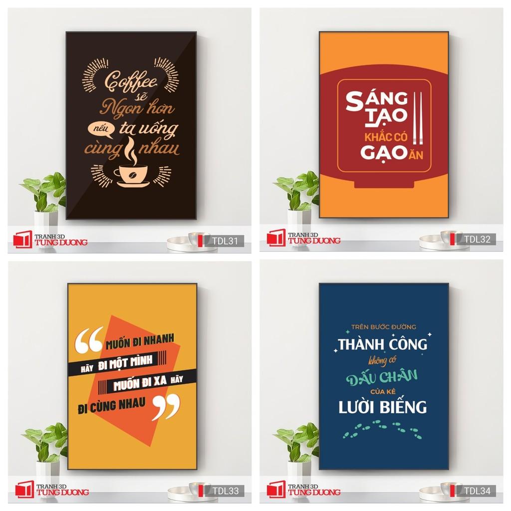 Tranh treo tường động lực văn phòng câu nói slogan truyền cảm hứng, tranh canvas trang trí DL22