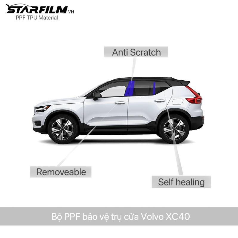 Volvo XC40 PPF TPU Trụ bóng chống xước tự hồi phục STARFILM