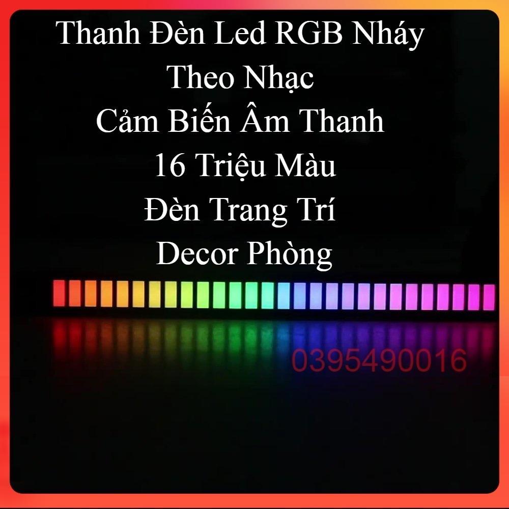 Thanh Đèn Led RGB Nháy Theo Nhạc 16 Triệu Màu, Cảm Ứng Âm Thanh Thông Minh, LED sân khấu DJ