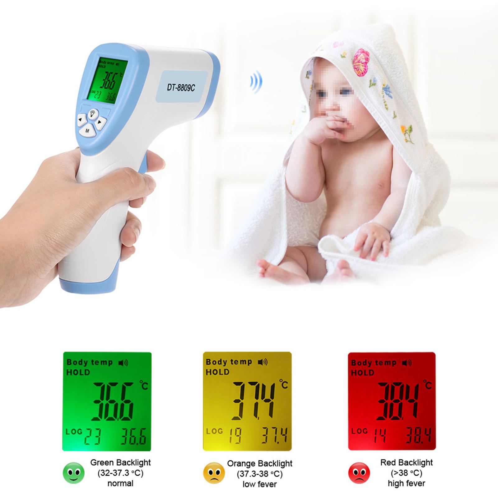 Nhiệt kế hồng ngoại cơ thể, Màn hình kỹ thuật số LCD có đèn nền, Nhẹ và di động để sử dụng