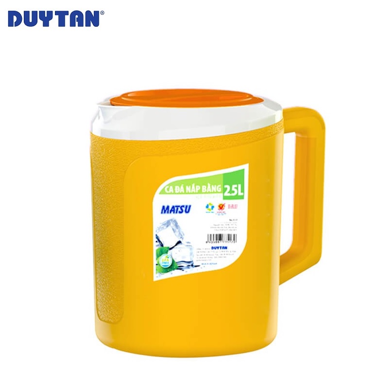 Ca đá nắp bằng nhựa Duy Tân Matsu 2.5 lít (17,1 x 23 x 22,1 cm) - 35179 - Giao màu ngẫu nhiên - Hàng chính hãng