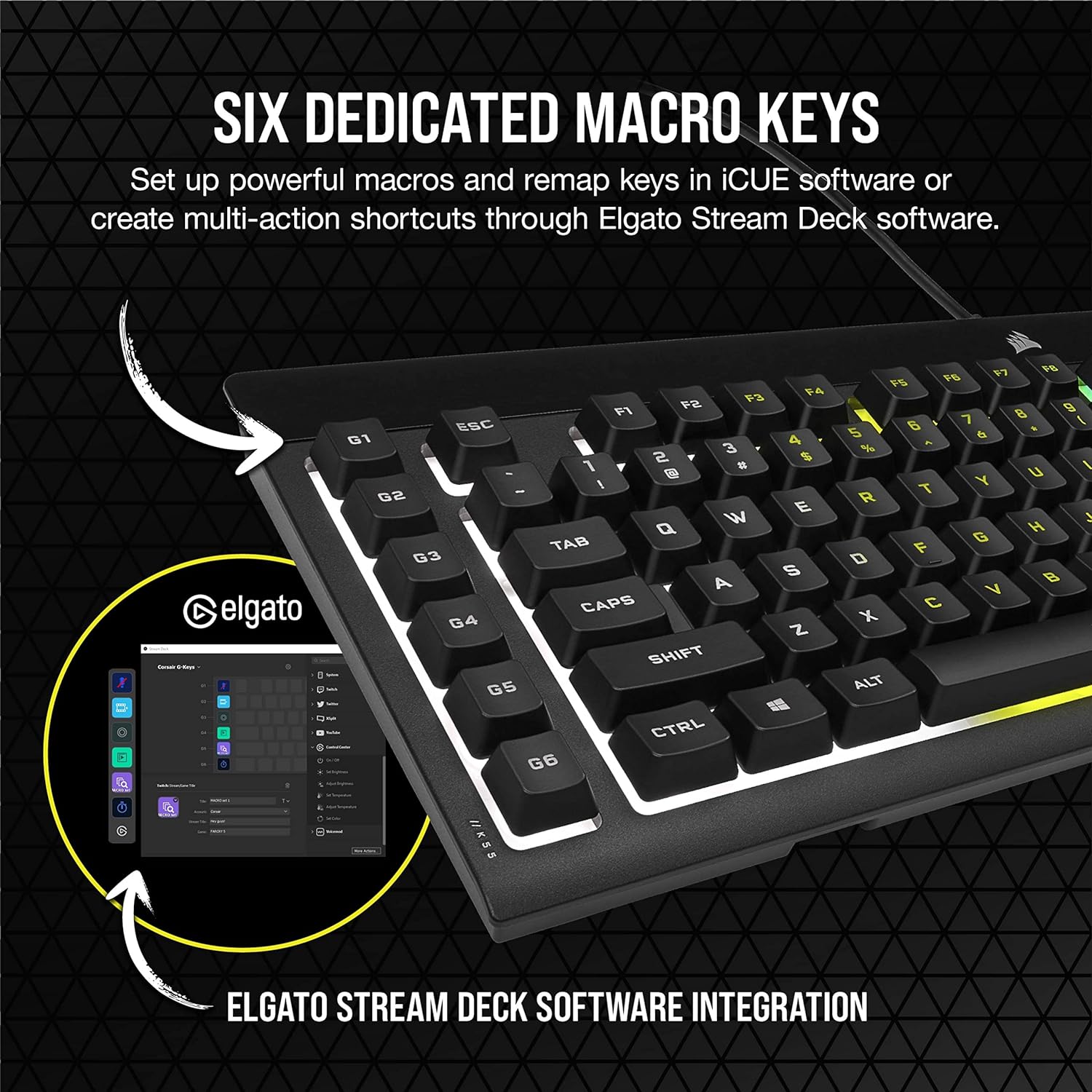 Bàn phím Corsair K55 PRO LITE RGB_Mới, hàng chính hãng