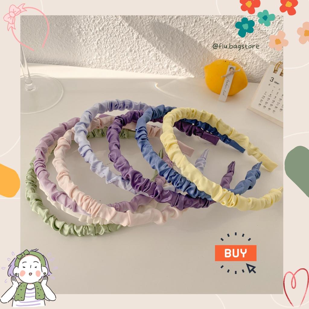 Bờm Tóc Nhún Lụa Satin Nhiều Sắc Màu siêu xinh cho bạn nữ