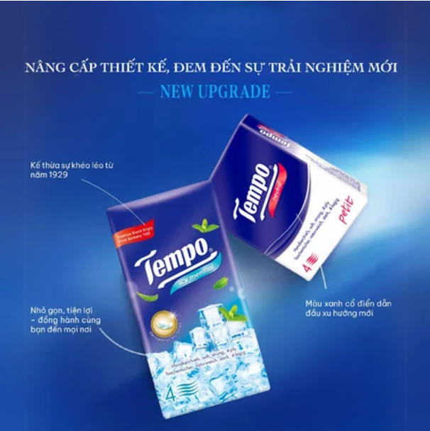[LỐC 18 GÓI] Khăn giấy bỏ túi cao cấp Tempo Petit 18 - 4 lớp bền dai, được kiểm nghiệm da liễu - Thương hiệu Đức (18 Gói/Lốc)