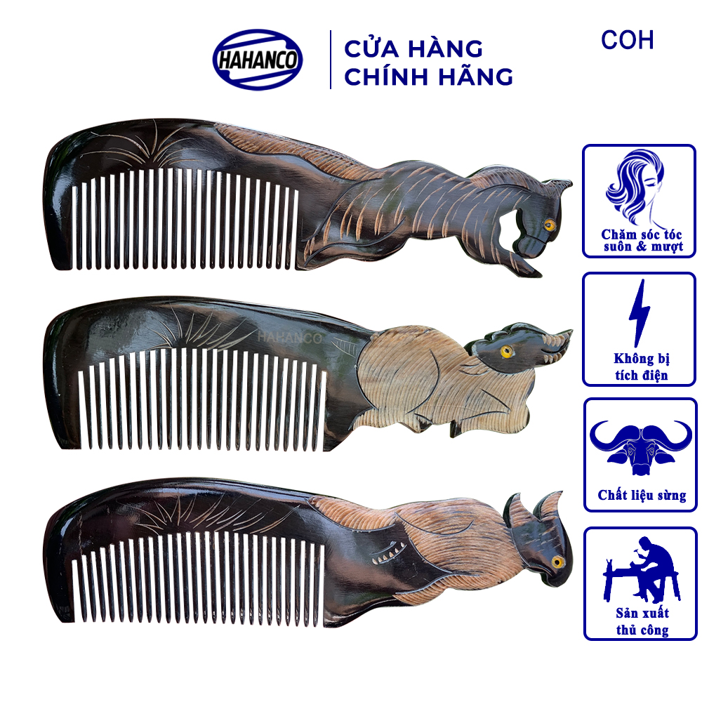 Lược sừng trâu 12 con giáp ️Quà tặng ý nghĩa cho bạn bè, người thân