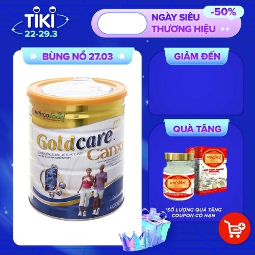 Sữa bột Wincofood GoldCare Canxi :  bổ sung canxi giúp xương chắc khỏe, MUFA, PUFA tốt cho tim mạch, phù hợp cho người từ 30 tuổi trở lên.