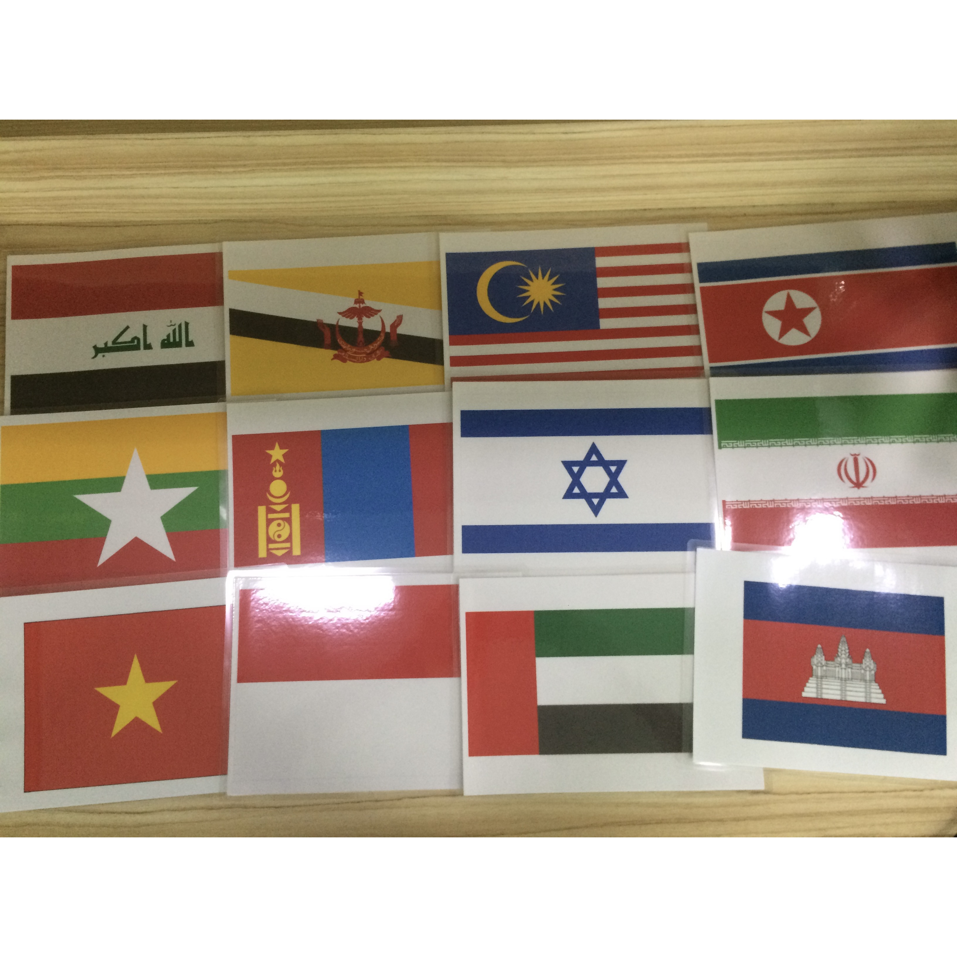 Asian Country Flag Flashcards - Thẻ học tiếng Anh chủ đề Quốc kỳ các nước châu Á - 20 cards