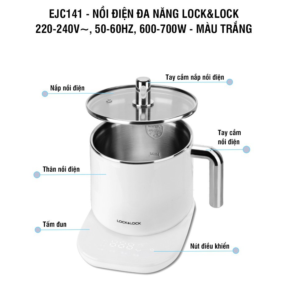 Nồi Nấu Đa Năng Lock&amp;Lock EJC141