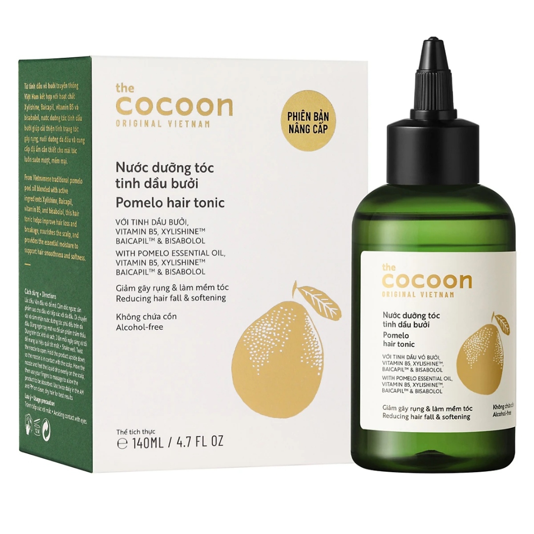 Nước dưỡng tóc tinh dầu bưởi Cocoon giảm rụng phục hồi tóc hư tổn 140ml - Thanh Mộc Hương Hà Tĩnh