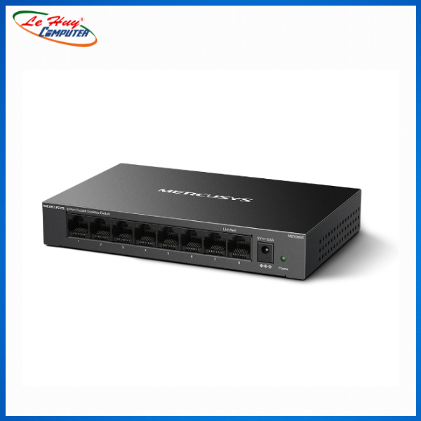 Switch Mercusys 8 Port 10/100/1000 Mbps MS108GS - Hàng Chính Hãng