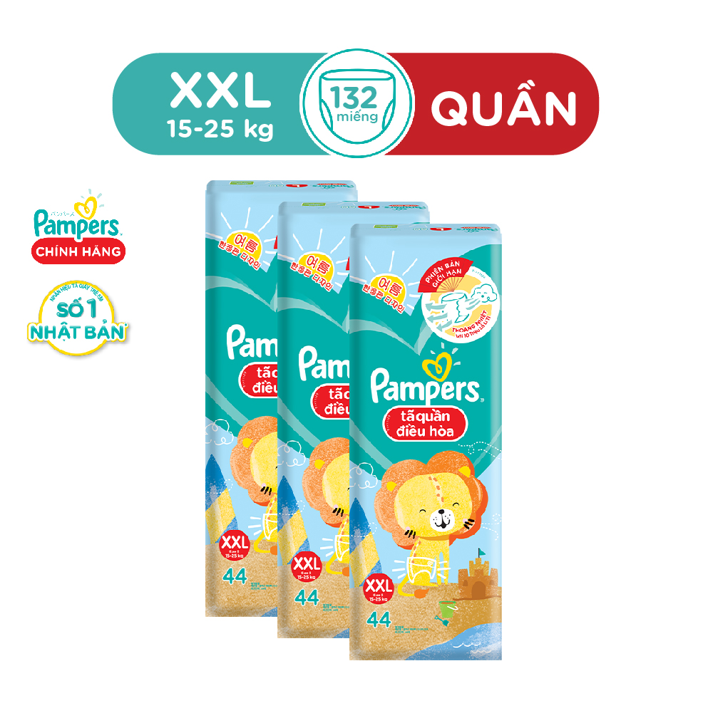 Combo 3 tã Quần Pampers Điều Hoà Gói Lớn