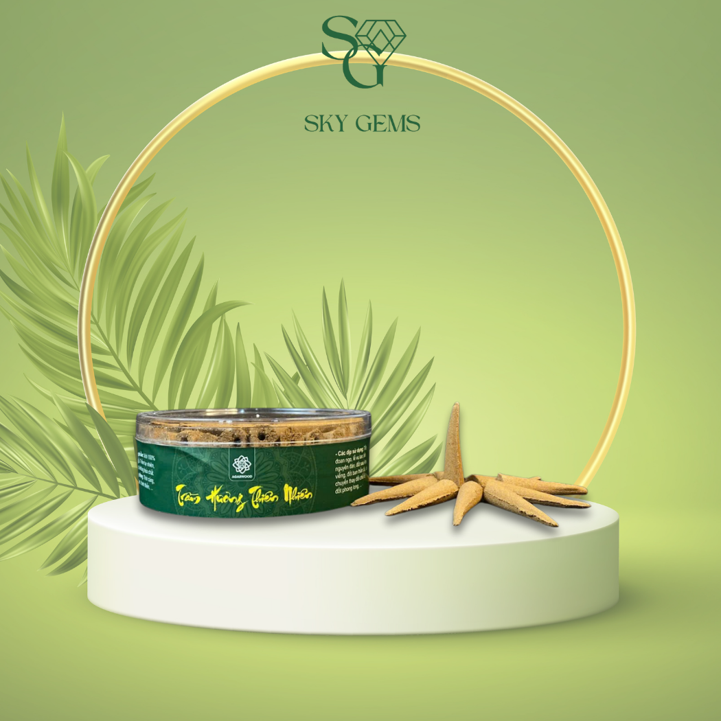 Nụ Trầm Hương Loại VIP – Hộp 100 Nụ – Trầm Tự Nhiên, Hương Trầm Ấm, Sạch – Thanh Lọc Không Gian