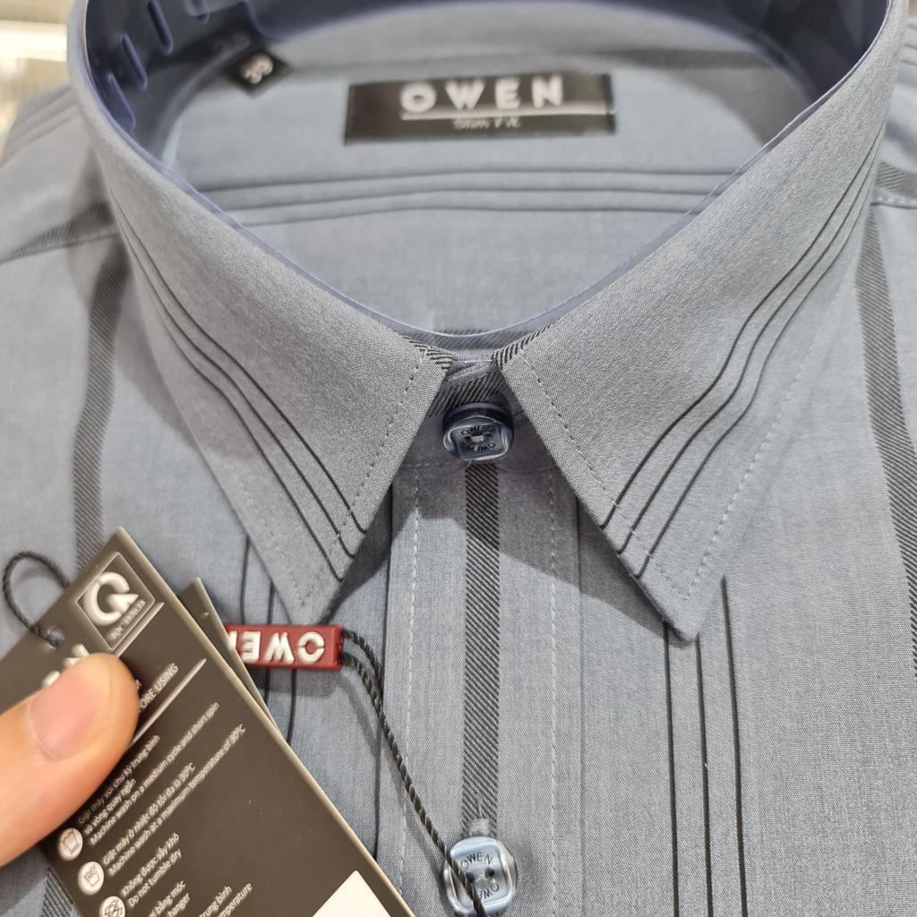 OWEN - Áo sơ mi nam dài tay dáng Slimfit sợi Tre Mã AS23379D