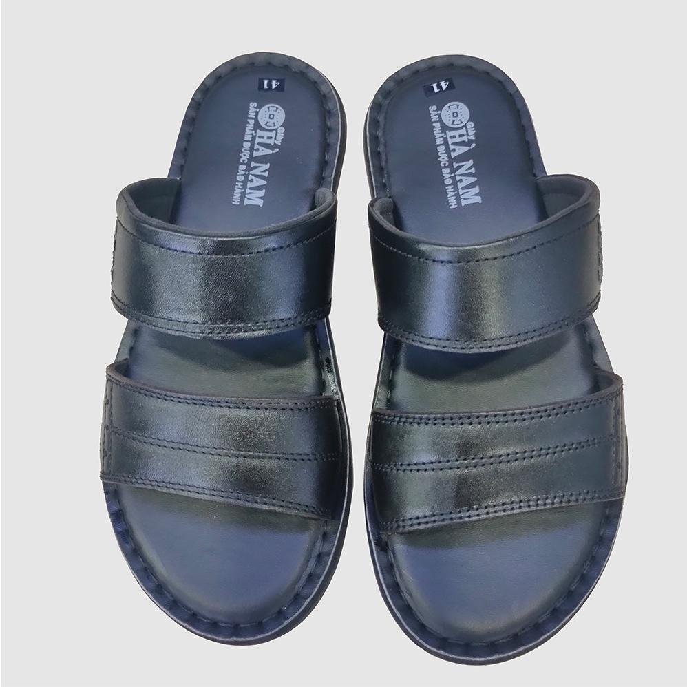 Dép Nam Quai Ngang HÀ NAM Da Bò Thật Cao Cấp DNA2154C