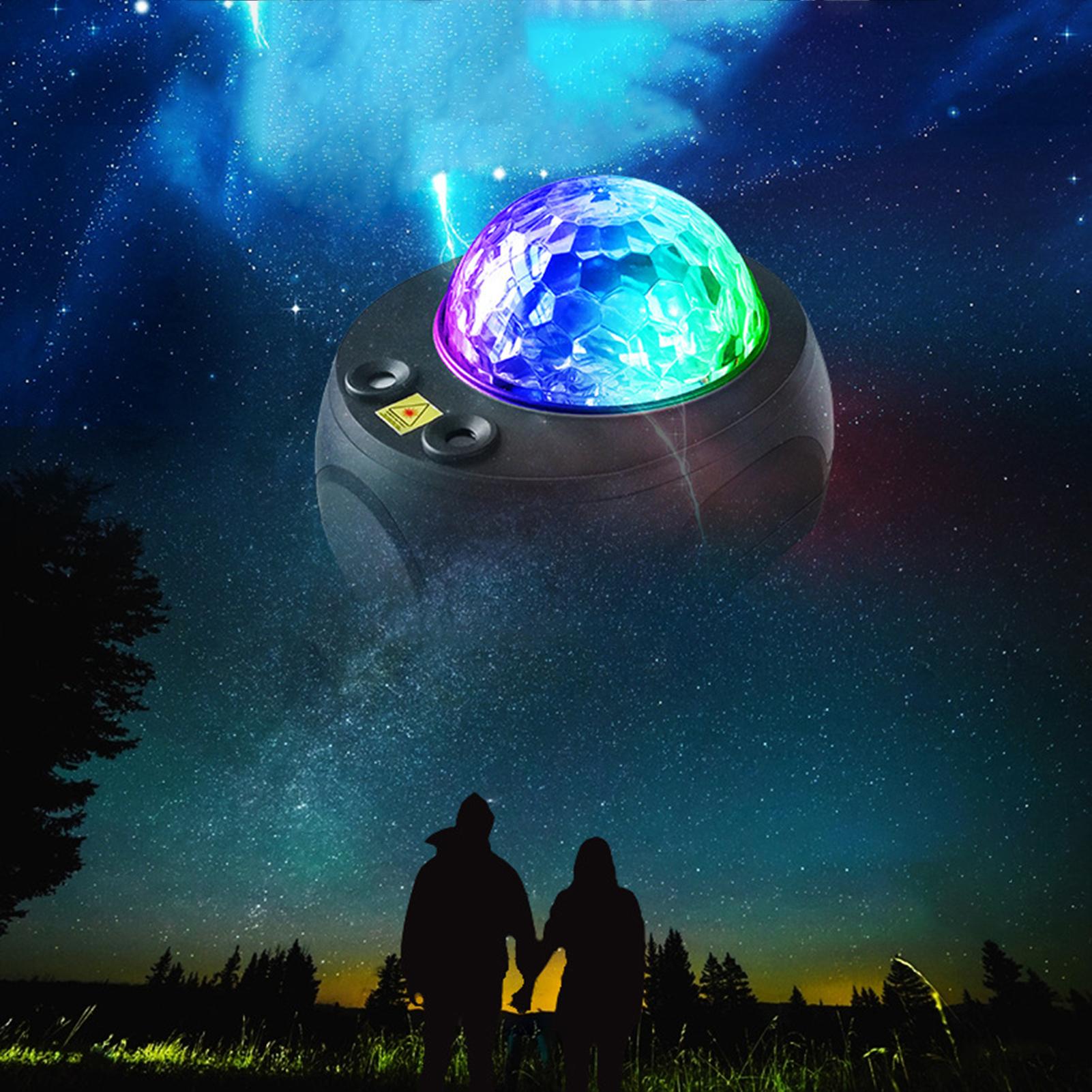 Projection Lamp New Style Child Fantasy Star Light Projector Music Atmosphere Rotate Water Pattern Projection Lamp