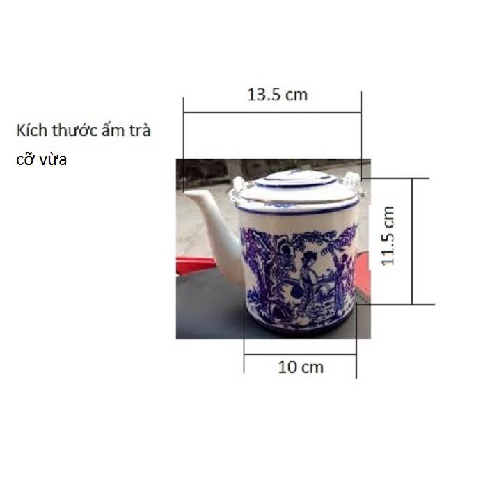 Combo sản phẩm gồm 1 vỏ bình trà + 1 ấm trà cỡ vừa và 6 tách uống trà