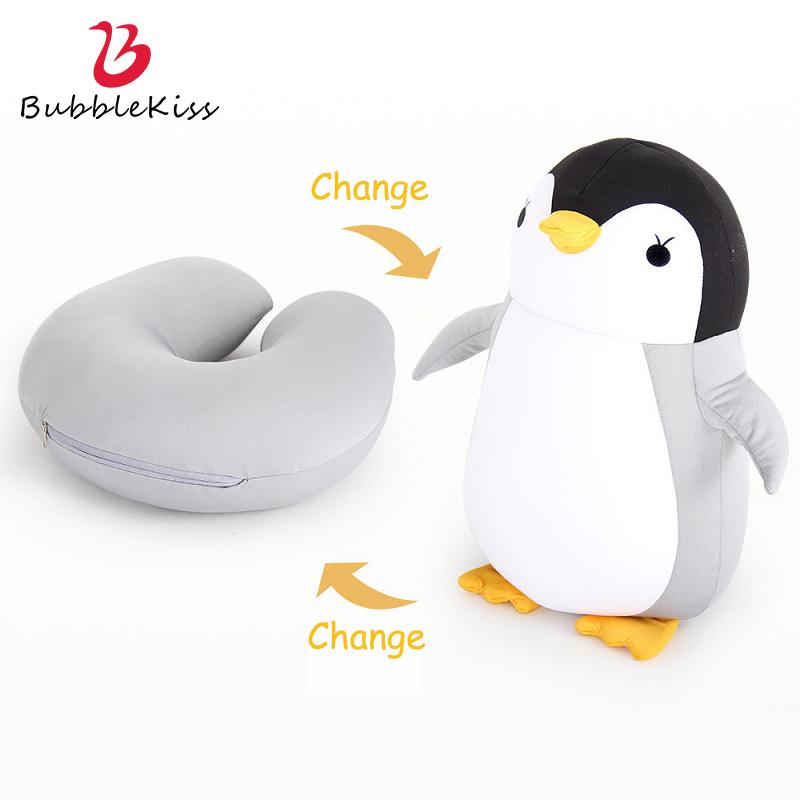 Bong Bóng Kiss Gối Mềm Mại Chim Cánh Cụt Hình CHỮ U Bảo Vệ Giấc Ngủ Cổ, Gối Ngủ Trưa Văn Phòng Cơ Thể Gối Du Lịch Xe Người Lớn dễ thương Gối