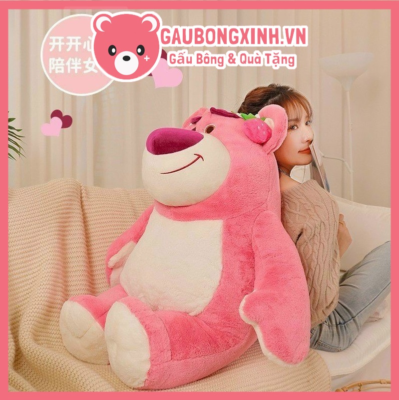 Gấu Dâu Lotso Huggin Bear màu hồng đáng yêu Gaubongxinh