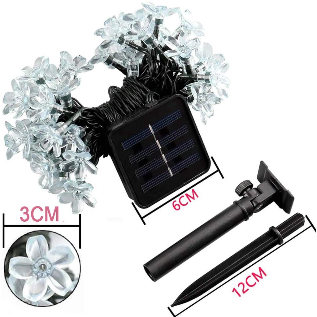 Dây Đèn Led Năng Lượng Mặt Trời Chống Thấm Nước Hình Hoa Anh Đào Trang Trí Sân Vườn/Nhà Cửa/Giáng Sinh