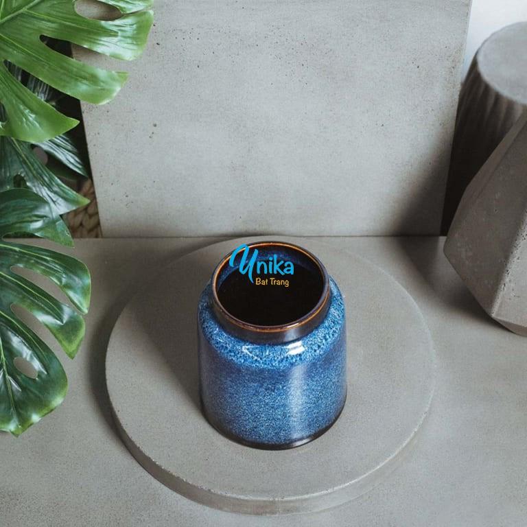 Lọ hoa S3 men Xanh hỏa biến - Gốm sứ cao cấp Bát Tràng