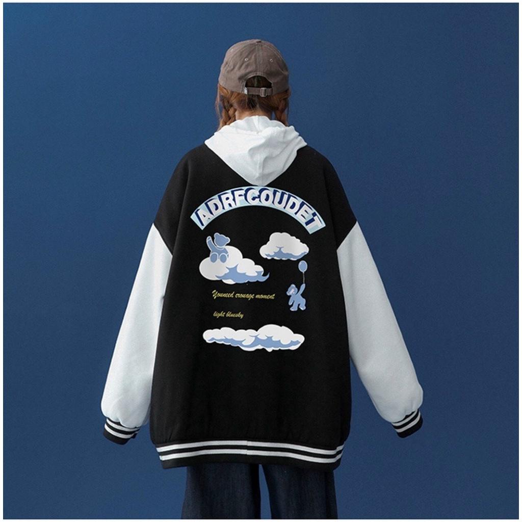 Áo Khoác Hoodie, Áo Khoác Nỉ Nam Nữ Dày Dặn Form Unisex In Họa Tiết Chữ AR Phối Nút Bấm Siêu Đẹp Hot Trend