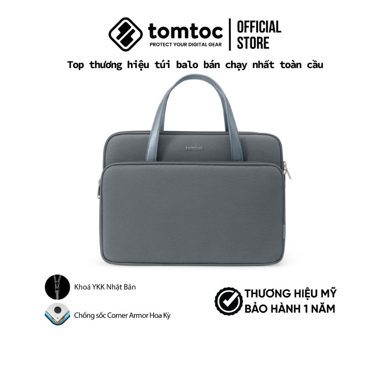 Túi xách Tomtoc Briefcase Premium cho MACBOOK 13inch/14inch, Ultrabook 13inch - Hàng chính hãng