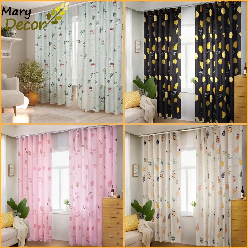 Rèm dán cửa che nắng trang trí không gian với hoạ tiết in đáng yêu Mary Decor