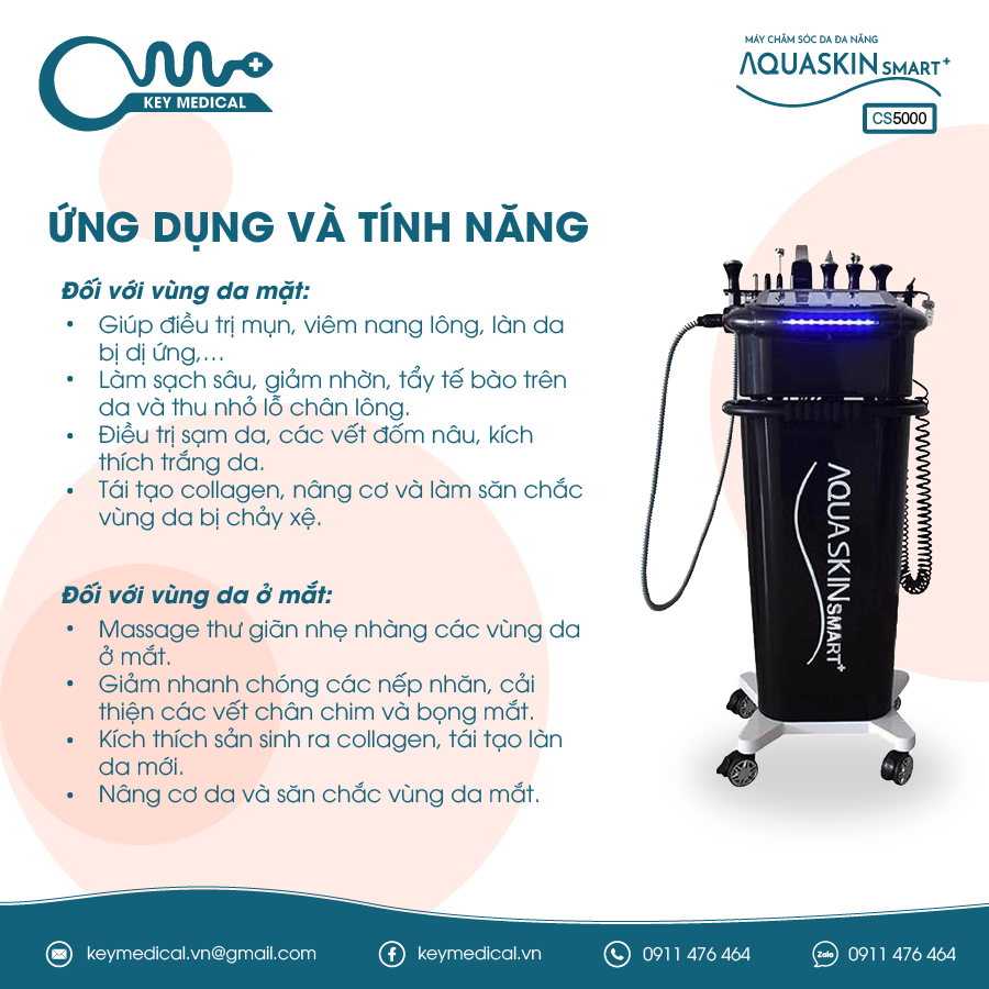 Máy AQUA SKIN SMART PLUS 7 chức năng