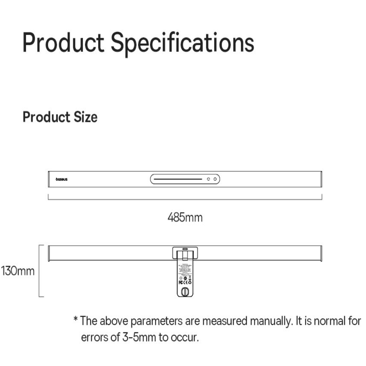 Đèn treo màn hình Baseus i-wok 3 Series Asymmetric Light Source Magnetic Screen Hanging Light (Ra > 95) - Hàng chính hãng