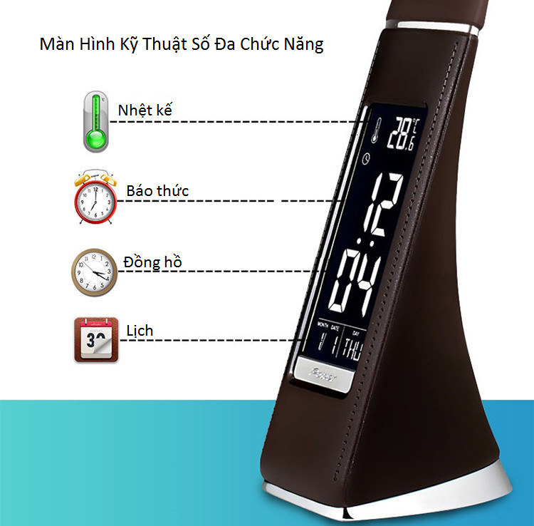 Đèn led để bàn cao cấp màn hình LED tích hợp đèn đọc sách đa năng M2