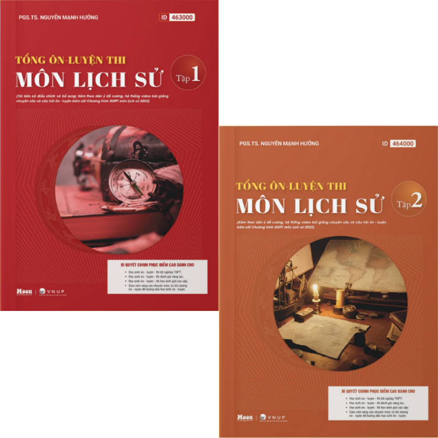 Sách - Tổng Ôn Luyện Thi Môn Lịch Sử - Tập 1 + 2 (Moon)