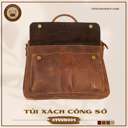 Túi Công Sở Da Bò Sáp, Túi Công Sở Thời Trang VietCow _0TXUN004