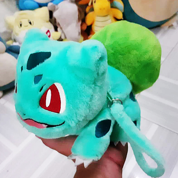 Gấu Bông Pokemon Bulbasaur - Ếch Kỳ Diệu Có Dây Kéo (30 Cm) Gb156 (Tặng 1 Đèn Led 8 Bóng Siêu Sáng Cắm Cổng Usb)