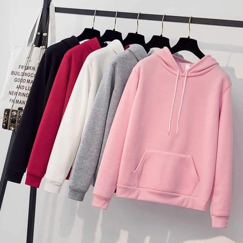 Áo nỉ hoodie from rộng unisex, áo nỉ trơn nam nữ dáng rộng đủ màu sắc