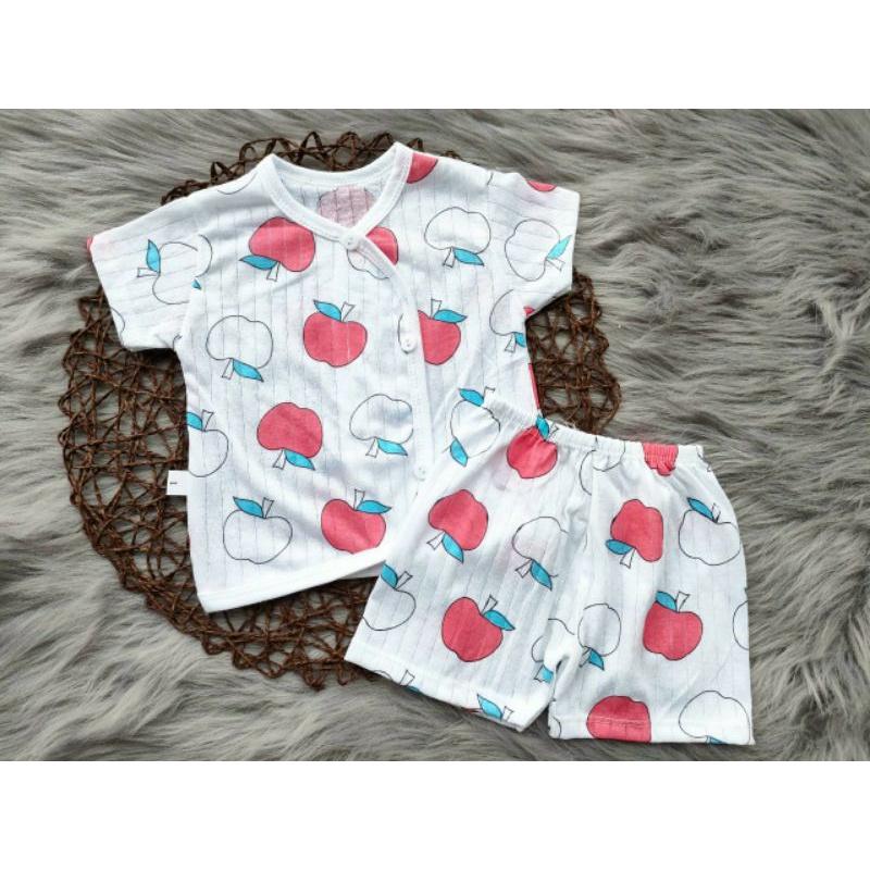 bộ cotton sơ sinh cúc vẹo thông hơi cho bé