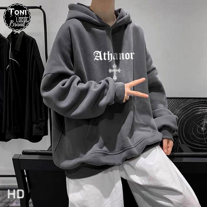 Áo Hoodie Local Brand ATHANOR nỉ bông form rộng Unisex (HD2200L - Full Box - Kèm Video Ảnh Thật)