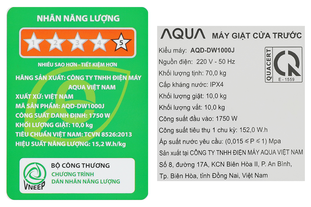 AQD-DW1000J(BK) - MÁY GIẶT CỬA TRƯỚC AQUA AQD-DW1000J(BK) INVERTER - Hàng chính hãng