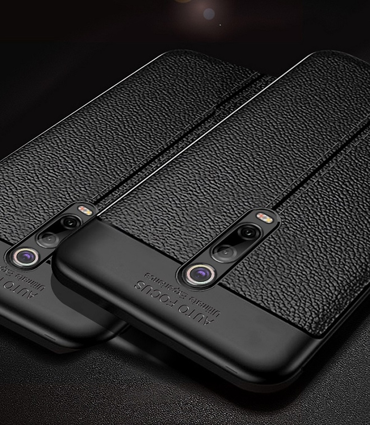 Ốp lưng silicon dẻo giả da Auto Focus cao cấp dành cho Xiaomi Mi 9T - Hàng chính hãng